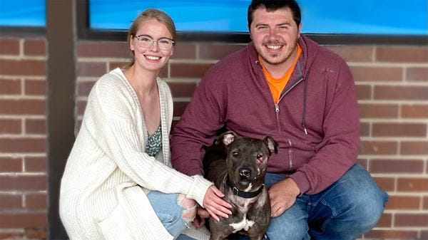 Fielder the Dog with Owners